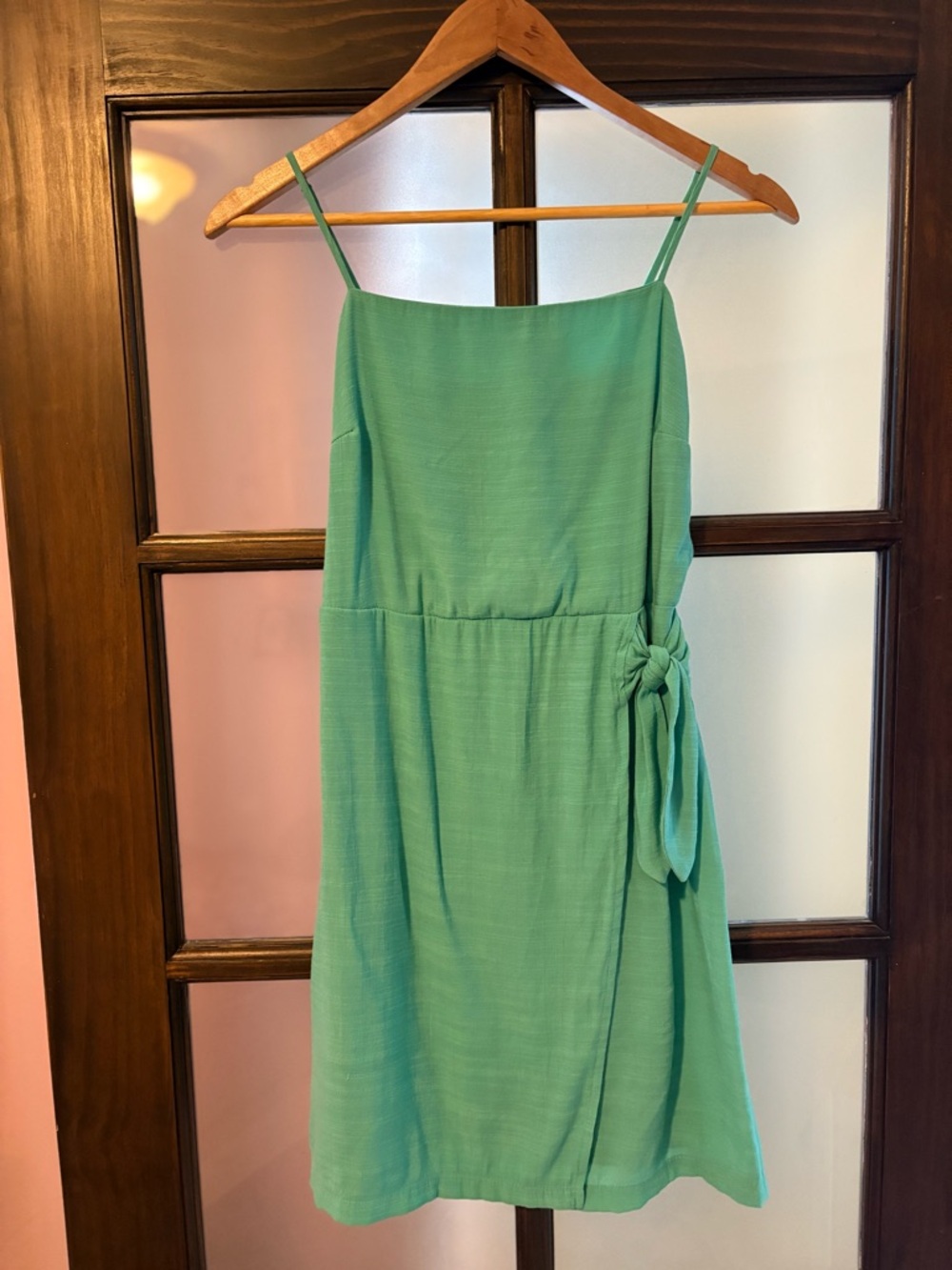Nine West Mint Green Spaghetti-Strap Mini Dress with Side Tie